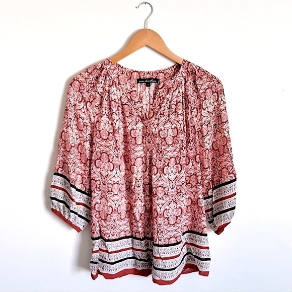 Ava Christine 3/4 Sleeve Blouse - Picture 1 of 7